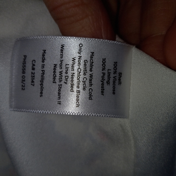 Talbots XL Peasant Top Paisley Ruffle Neck Red White Blue - Picture 11 of 11